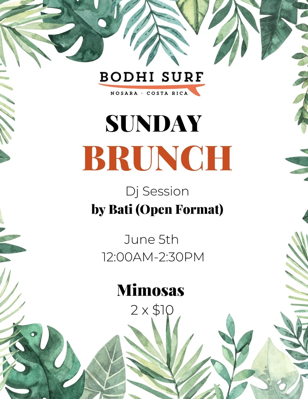 Sunday Brunch | Nosara.com